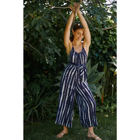 NWT Anthropologie The Mason Tie-Front Jumpsuit - Medium - Picture 1 of 6